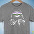 Pride Sloth Genderqueer Flag Sunglasses Premium Unisex T-Shirt - Grey Heather